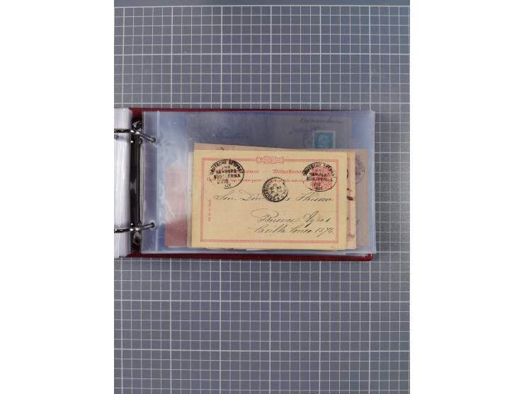 1891/1935 (ca.), umfangreiche Sammlung “DSP LINIE HAMBURG-SÜDAMERIKA I-LV” mit ca. 470 Briefen, Karten und GSK sowie wenigen 