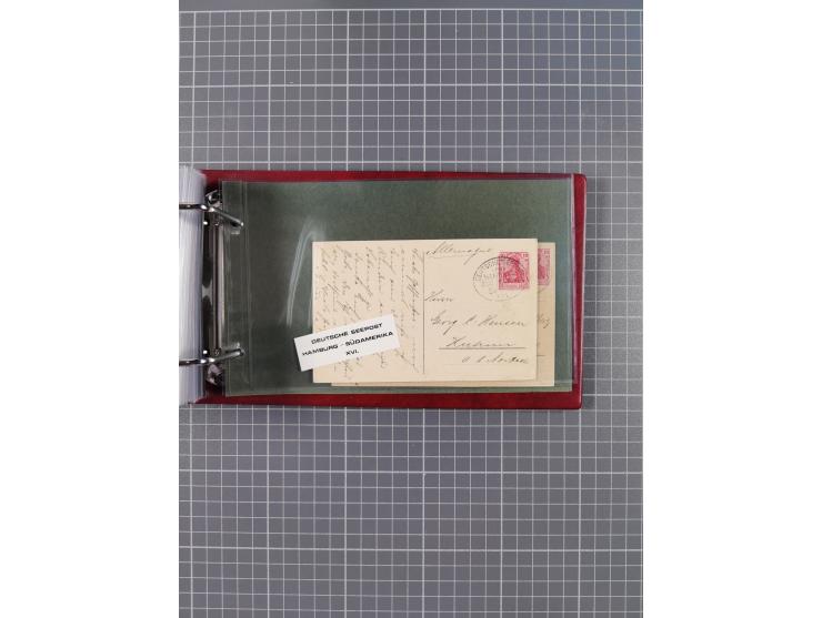 1891/1935 (ca.), umfangreiche Sammlung “DSP LINIE HAMBURG-SÜDAMERIKA I-LV” mit ca. 470 Briefen, Karten und GSK sowie wenigen 