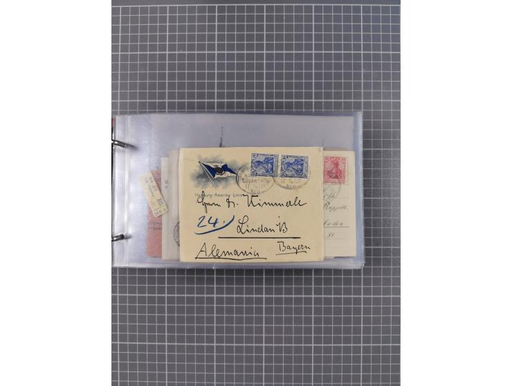 1891/1935 (ca.), umfangreiche Sammlung “DSP LINIE HAMBURG-SÜDAMERIKA I-LV” mit ca. 470 Briefen, Karten und GSK sowie wenigen 