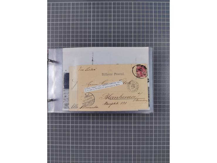 1891/1935 (ca.), umfangreiche Sammlung “DSP LINIE HAMBURG-SÜDAMERIKA I-LV” mit ca. 470 Briefen, Karten und GSK sowie wenigen 