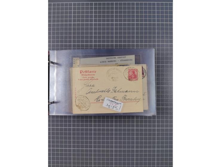 1891/1935 (ca.), umfangreiche Sammlung “DSP LINIE HAMBURG-SÜDAMERIKA I-LV” mit ca. 470 Briefen, Karten und GSK sowie wenigen 