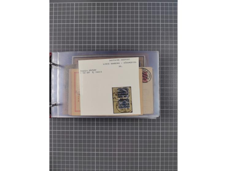 1891/1935 (ca.), umfangreiche Sammlung “DSP LINIE HAMBURG-SÜDAMERIKA I-LV” mit ca. 470 Briefen, Karten und GSK sowie wenigen 