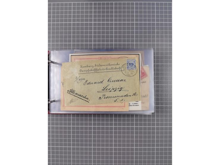1891/1935 (ca.), umfangreiche Sammlung “DSP LINIE HAMBURG-SÜDAMERIKA I-LV” mit ca. 470 Briefen, Karten und GSK sowie wenigen 