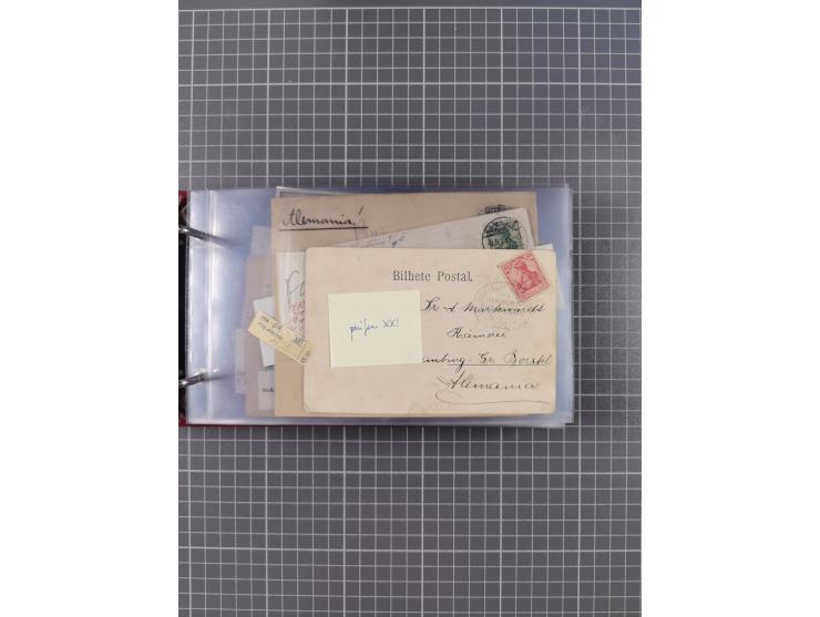 1891/1935 (ca.), umfangreiche Sammlung “DSP LINIE HAMBURG-SÜDAMERIKA I-LV” mit ca. 470 Briefen, Karten und GSK sowie wenigen 