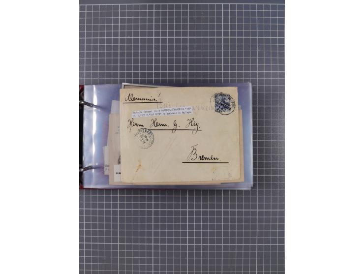 1891/1935 (ca.), umfangreiche Sammlung “DSP LINIE HAMBURG-SÜDAMERIKA I-LV” mit ca. 470 Briefen, Karten und GSK sowie wenigen 