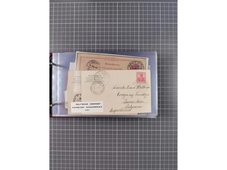 1891/1935 (ca.), umfangreiche Sammlung “DSP LINIE HAMBURG-SÜDAMERIKA I-LV” mit ca. 470 Briefen, Karten und GSK sowie wenigen 