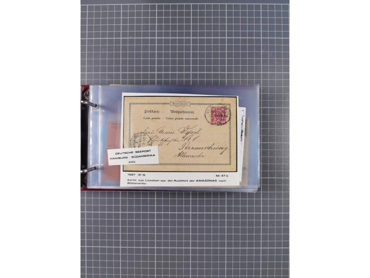1891/1935 (ca.), umfangreiche Sammlung “DSP LINIE HAMBURG-SÜDAMERIKA I-LV” mit ca. 470 Briefen, Karten und GSK sowie wenigen 