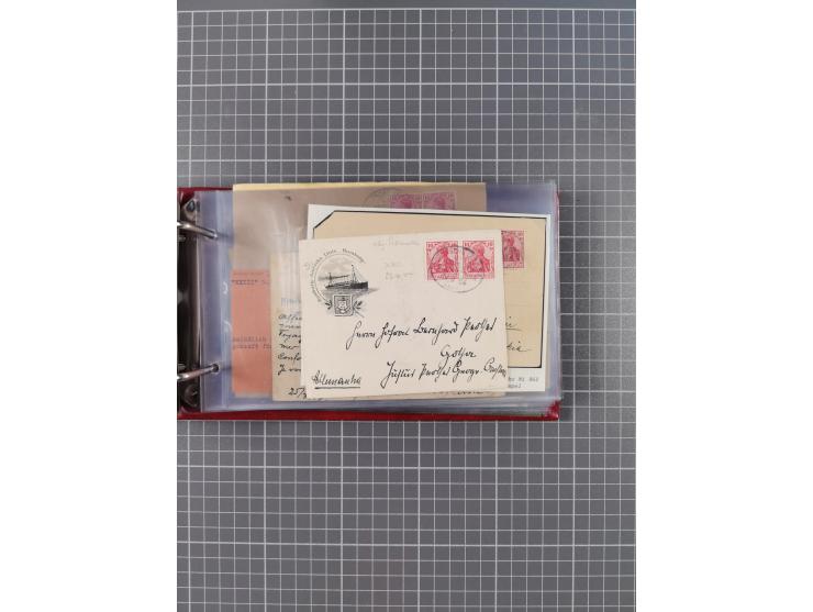 1891/1935 (ca.), umfangreiche Sammlung “DSP LINIE HAMBURG-SÜDAMERIKA I-LV” mit ca. 470 Briefen, Karten und GSK sowie wenigen 