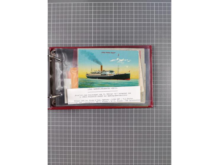 1891/1935 (ca.), umfangreiche Sammlung “DSP LINIE HAMBURG-SÜDAMERIKA I-LV” mit ca. 470 Briefen, Karten und GSK sowie wenigen 