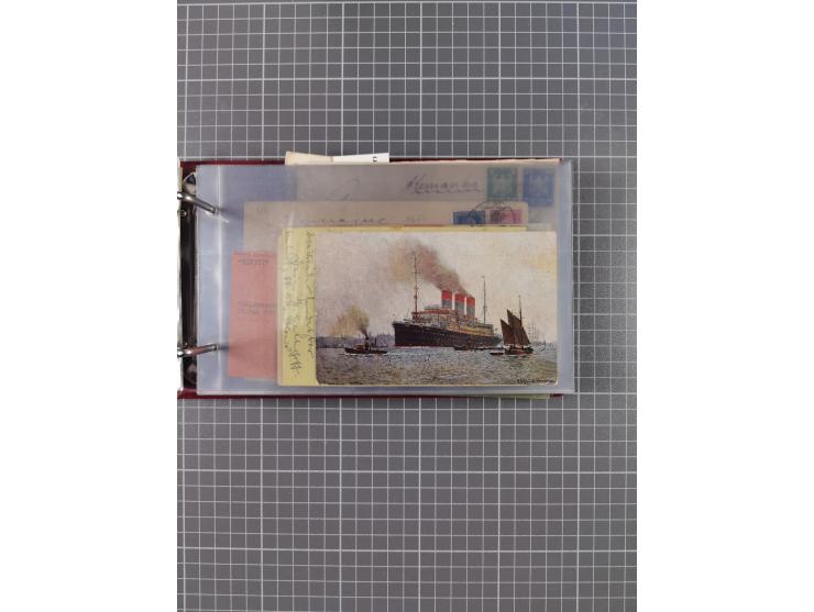 1891/1935 (ca.), umfangreiche Sammlung “DSP LINIE HAMBURG-SÜDAMERIKA I-LV” mit ca. 470 Briefen, Karten und GSK sowie wenigen 