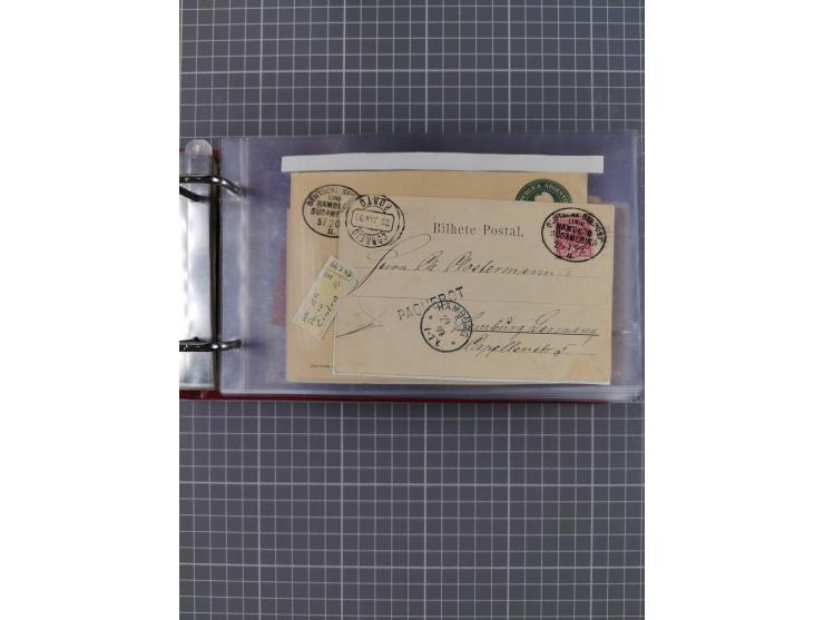 1891/1935 (ca.), umfangreiche Sammlung “DSP LINIE HAMBURG-SÜDAMERIKA I-LV” mit ca. 470 Briefen, Karten und GSK sowie wenigen 