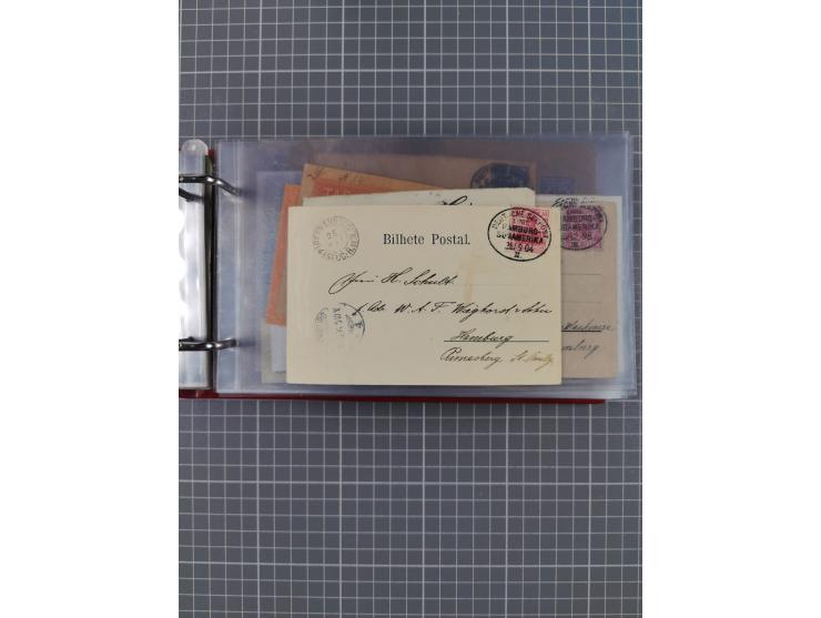 1891/1935 (ca.), umfangreiche Sammlung “DSP LINIE HAMBURG-SÜDAMERIKA I-LV” mit ca. 470 Briefen, Karten und GSK sowie wenigen 