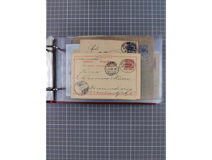 1891/1935 (ca.), umfangreiche Sammlung “DSP LINIE HAMBURG-SÜDAMERIKA I-LV” mit ca. 470 Briefen, Karten und GSK sowie wenigen 