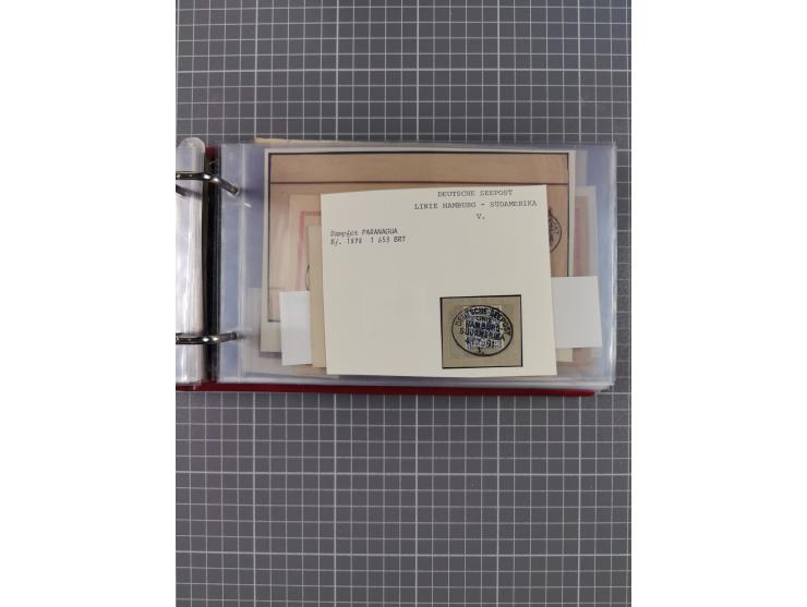 1891/1935 (ca.), umfangreiche Sammlung “DSP LINIE HAMBURG-SÜDAMERIKA I-LV” mit ca. 470 Briefen, Karten und GSK sowie wenigen 