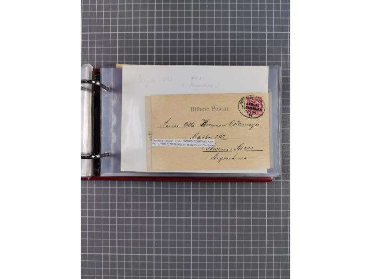 1891/1935 (ca.), umfangreiche Sammlung “DSP LINIE HAMBURG-SÜDAMERIKA I-LV” mit ca. 470 Briefen, Karten und GSK sowie wenigen 