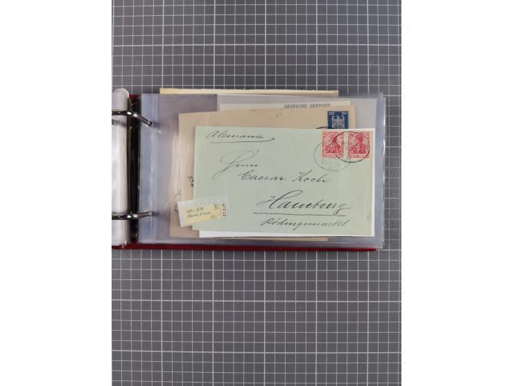 1891/1935 (ca.), umfangreiche Sammlung “DSP LINIE HAMBURG-SÜDAMERIKA I-LV” mit ca. 470 Briefen, Karten und GSK sowie wenigen 