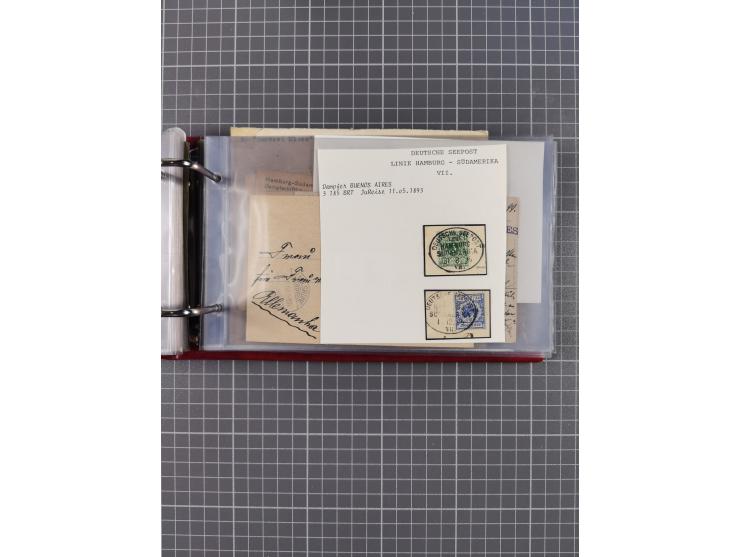 1891/1935 (ca.), umfangreiche Sammlung “DSP LINIE HAMBURG-SÜDAMERIKA I-LV” mit ca. 470 Briefen, Karten und GSK sowie wenigen 