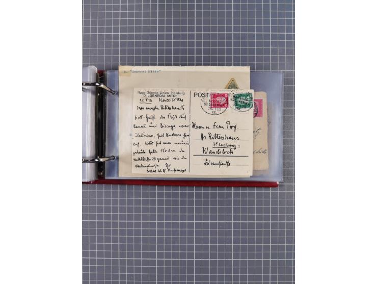 1891/1935 (ca.), umfangreiche Sammlung “DSP LINIE HAMBURG-SÜDAMERIKA I-LV” mit ca. 470 Briefen, Karten und GSK sowie wenigen 