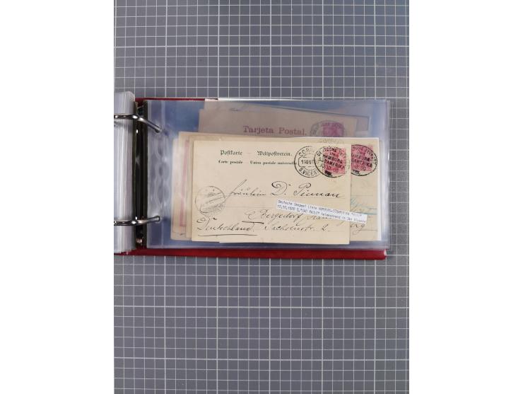 1891/1935 (ca.), umfangreiche Sammlung “DSP LINIE HAMBURG-SÜDAMERIKA I-LV” mit ca. 470 Briefen, Karten und GSK sowie wenigen 