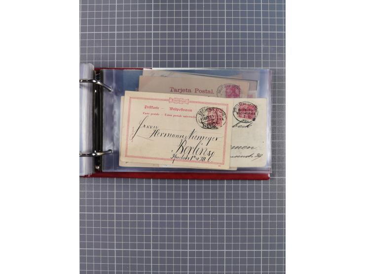 1891/1935 (ca.), umfangreiche Sammlung “DSP LINIE HAMBURG-SÜDAMERIKA I-LV” mit ca. 470 Briefen, Karten und GSK sowie wenigen 