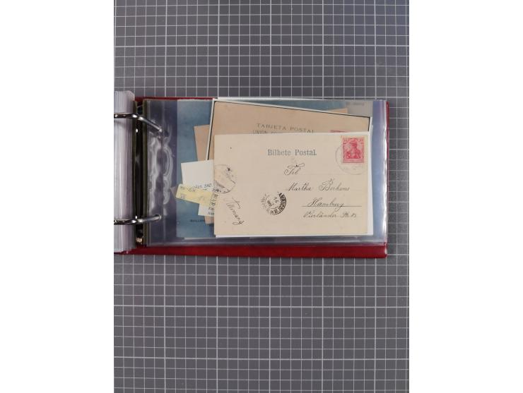 1891/1935 (ca.), umfangreiche Sammlung “DSP LINIE HAMBURG-SÜDAMERIKA I-LV” mit ca. 470 Briefen, Karten und GSK sowie wenigen 