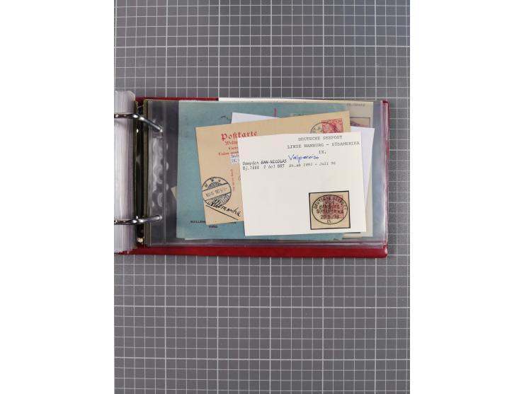 1891/1935 (ca.), umfangreiche Sammlung “DSP LINIE HAMBURG-SÜDAMERIKA I-LV” mit ca. 470 Briefen, Karten und GSK sowie wenigen 