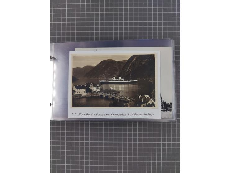 1925/35, kleine Sammlung Flaggenstempel “DSP HAMBURG-SÜDAMERIKA” mit ca. 90 Briefen, Karten und GSK, dabei u.a. zwei R-Briefe