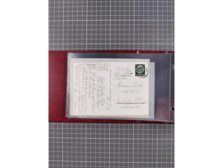 1925/35, kleine Sammlung Flaggenstempel “DSP HAMBURG-SÜDAMERIKA” mit ca. 90 Briefen, Karten und GSK, dabei u.a. zwei R-Briefe