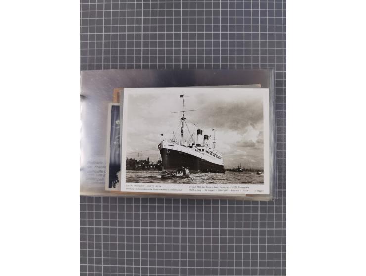 1925/35, kleine Sammlung Flaggenstempel “DSP HAMBURG-SÜDAMERIKA” mit ca. 90 Briefen, Karten und GSK, dabei u.a. zwei R-Briefe