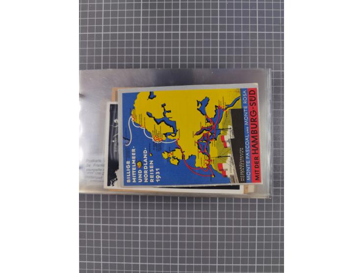 1925/35, kleine Sammlung Flaggenstempel “DSP HAMBURG-SÜDAMERIKA” mit ca. 90 Briefen, Karten und GSK, dabei u.a. zwei R-Briefe