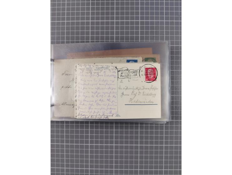 1925/35, kleine Sammlung Flaggenstempel “DSP HAMBURG-SÜDAMERIKA” mit ca. 90 Briefen, Karten und GSK, dabei u.a. zwei R-Briefe