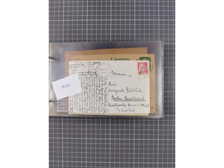 1925/35, kleine Sammlung Flaggenstempel “DSP HAMBURG-SÜDAMERIKA” mit ca. 90 Briefen, Karten und GSK, dabei u.a. zwei R-Briefe