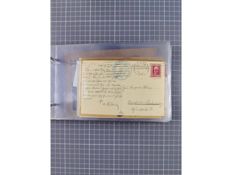 1925/35, kleine Sammlung Flaggenstempel “DSP HAMBURG-SÜDAMERIKA” mit ca. 90 Briefen, Karten und GSK, dabei u.a. zwei R-Briefe