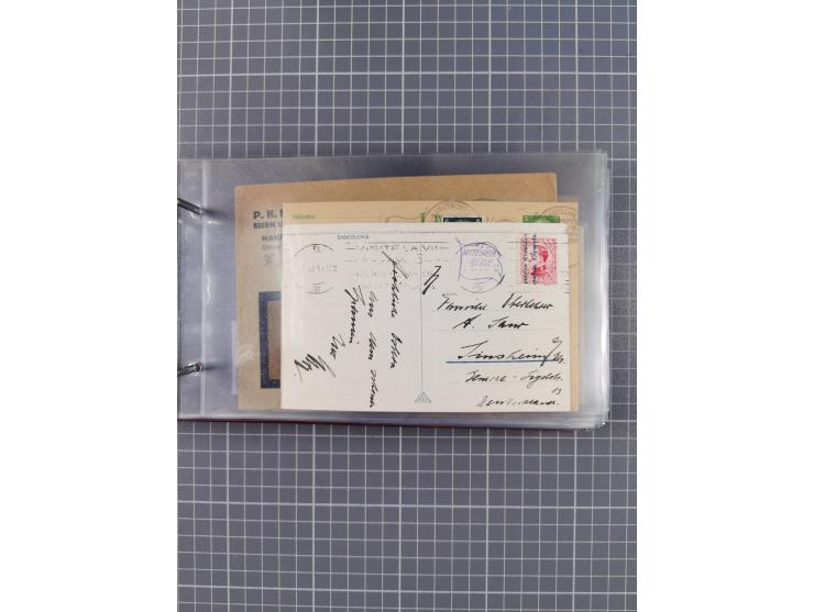 1925/35, kleine Sammlung Flaggenstempel “DSP HAMBURG-SÜDAMERIKA” mit ca. 90 Briefen, Karten und GSK, dabei u.a. zwei R-Briefe