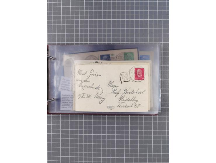 1925/35, kleine Sammlung Flaggenstempel “DSP HAMBURG-SÜDAMERIKA” mit ca. 90 Briefen, Karten und GSK, dabei u.a. zwei R-Briefe