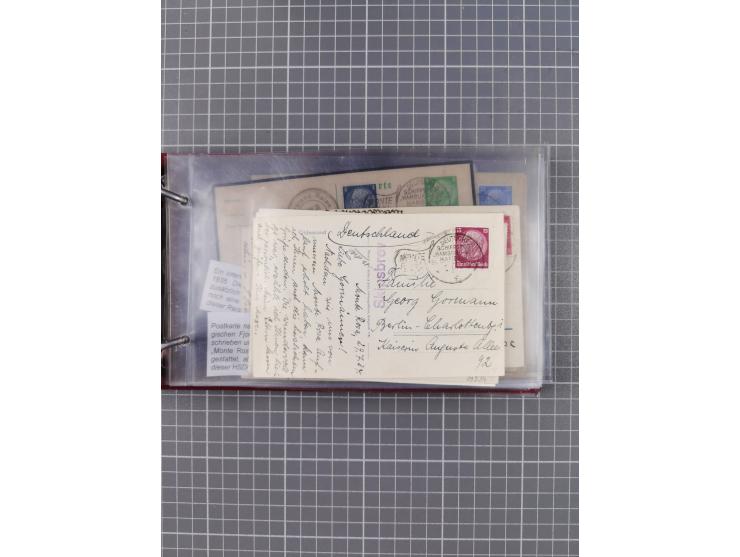 1925/35, kleine Sammlung Flaggenstempel “DSP HAMBURG-SÜDAMERIKA” mit ca. 90 Briefen, Karten und GSK, dabei u.a. zwei R-Briefe