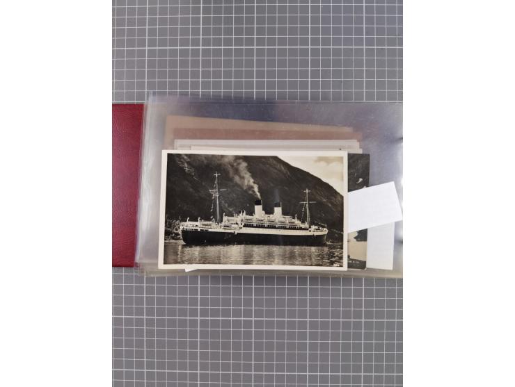 1925/35, kleine Sammlung Flaggenstempel “DSP HAMBURG-SÜDAMERIKA” mit ca. 90 Briefen, Karten und GSK, dabei u.a. zwei R-Briefe