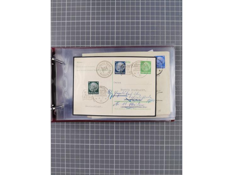 1925/35, kleine Sammlung Flaggenstempel “DSP HAMBURG-SÜDAMERIKA” mit ca. 90 Briefen, Karten und GSK, dabei u.a. zwei R-Briefe
