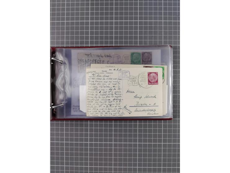 1925/35, kleine Sammlung Flaggenstempel “DSP HAMBURG-SÜDAMERIKA” mit ca. 90 Briefen, Karten und GSK, dabei u.a. zwei R-Briefe