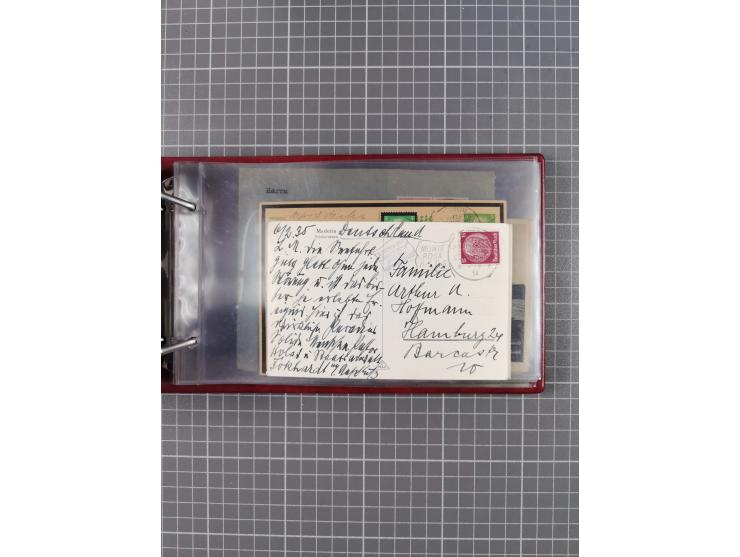 1925/35, kleine Sammlung Flaggenstempel “DSP HAMBURG-SÜDAMERIKA” mit ca. 90 Briefen, Karten und GSK, dabei u.a. zwei R-Briefe