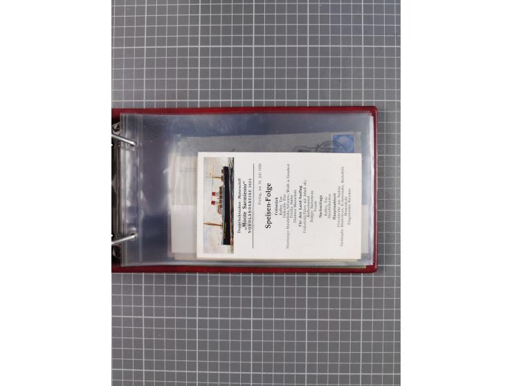 1925/35, kleine Sammlung Flaggenstempel “DSP HAMBURG-SÜDAMERIKA” mit ca. 90 Briefen, Karten und GSK, dabei u.a. zwei R-Briefe