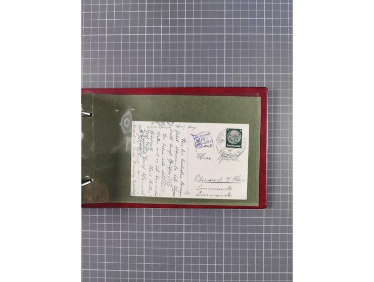 1925/35, kleine Sammlung Flaggenstempel “DSP HAMBURG-SÜDAMERIKA” mit ca. 90 Briefen, Karten und GSK, dabei u.a. zwei R-Briefe