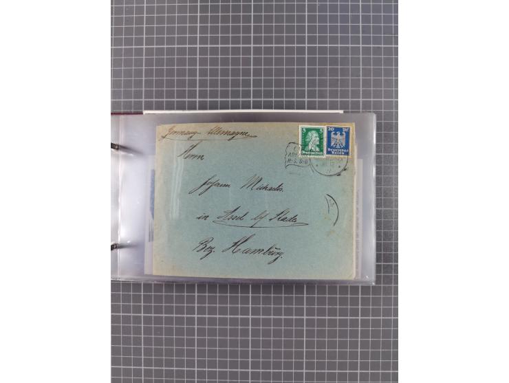 1925/35, kleine Sammlung Flaggenstempel “DSP HAMBURG-SÜDAMERIKA” mit ca. 90 Briefen, Karten und GSK, dabei u.a. zwei R-Briefe