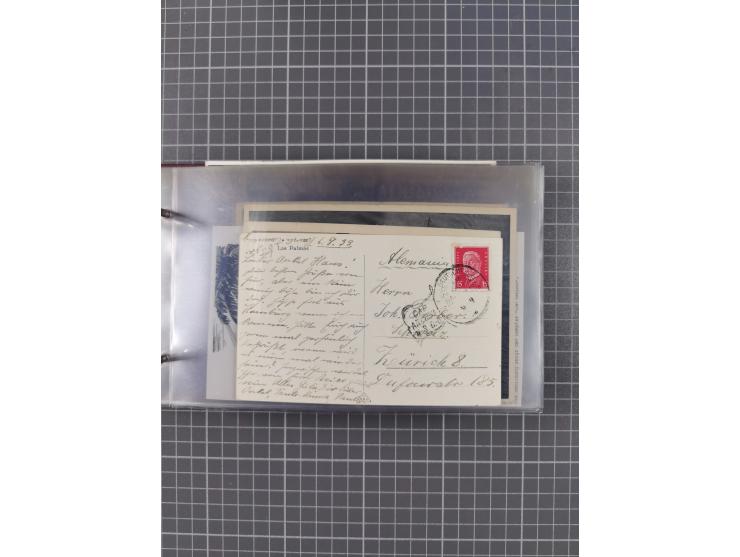 1925/35, kleine Sammlung Flaggenstempel “DSP HAMBURG-SÜDAMERIKA” mit ca. 90 Briefen, Karten und GSK, dabei u.a. zwei R-Briefe