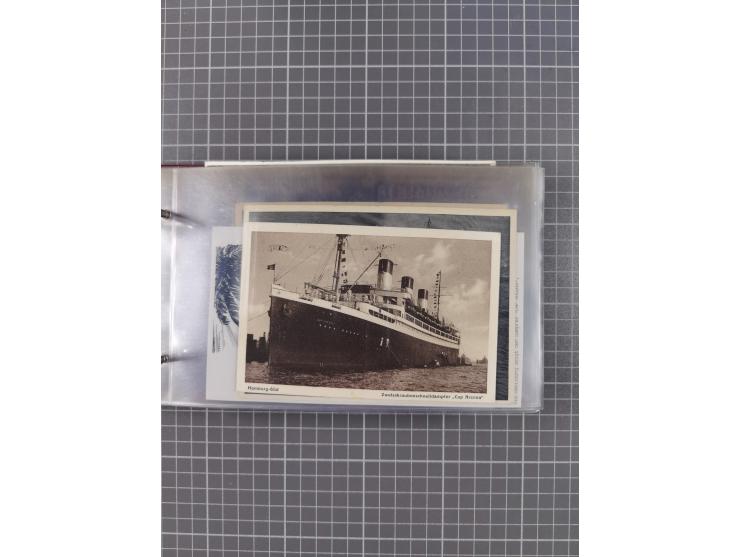 1925/35, kleine Sammlung Flaggenstempel “DSP HAMBURG-SÜDAMERIKA” mit ca. 90 Briefen, Karten und GSK, dabei u.a. zwei R-Briefe