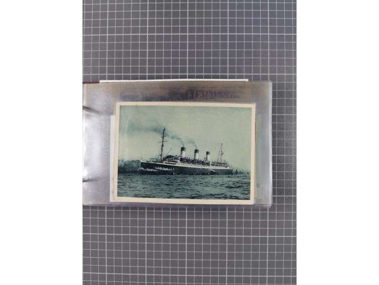 1925/35, kleine Sammlung Flaggenstempel “DSP HAMBURG-SÜDAMERIKA” mit ca. 90 Briefen, Karten und GSK, dabei u.a. zwei R-Briefe