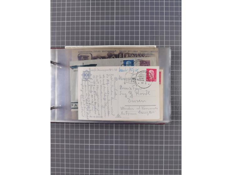 1925/35, kleine Sammlung Flaggenstempel “DSP HAMBURG-SÜDAMERIKA” mit ca. 90 Briefen, Karten und GSK, dabei u.a. zwei R-Briefe