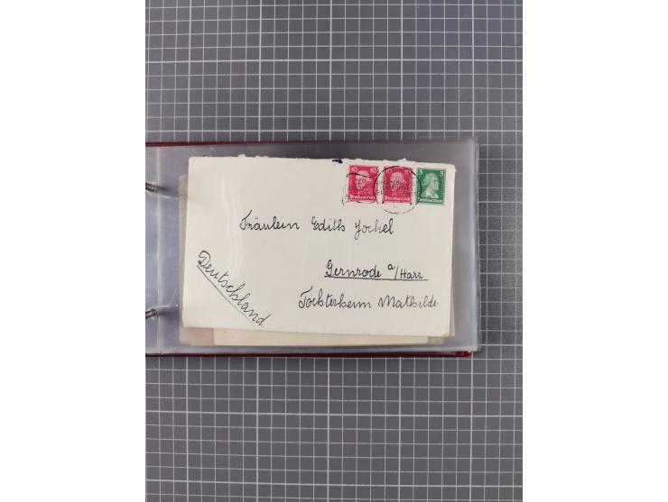 1925/35, kleine Sammlung Flaggenstempel “DSP HAMBURG-SÜDAMERIKA” mit ca. 90 Briefen, Karten und GSK, dabei u.a. zwei R-Briefe