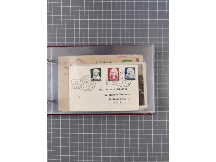 1925/35, kleine Sammlung Flaggenstempel “DSP HAMBURG-SÜDAMERIKA” mit ca. 90 Briefen, Karten und GSK, dabei u.a. zwei R-Briefe