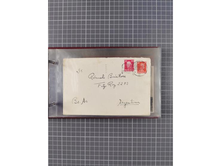 1925/35, kleine Sammlung Flaggenstempel “DSP HAMBURG-SÜDAMERIKA” mit ca. 90 Briefen, Karten und GSK, dabei u.a. zwei R-Briefe